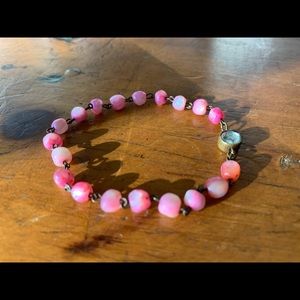 French antique rosary bracelet with Victorian rhinestone clasp handmade artist